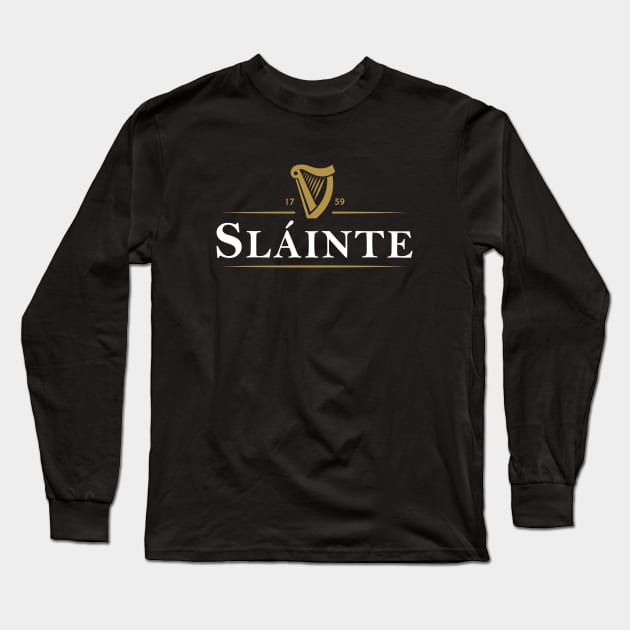 Slainte Irish Drink Long Sleeve T-Shirt by The Gift Hub